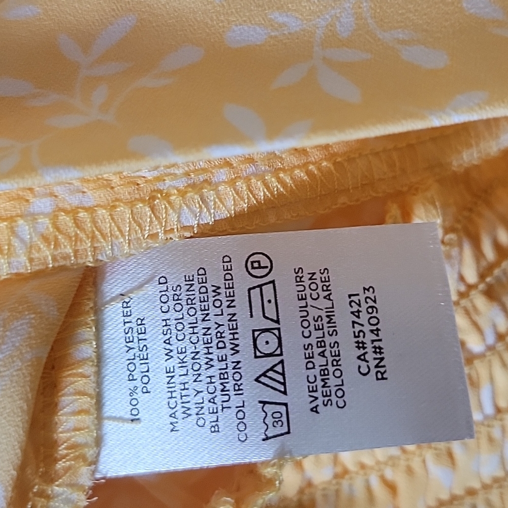 LOFT Women's Yellow Banded Bottom Top XXL - Picture 4 of 7
